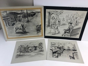 lot 139 image: 4 Original 1950s Era Illustration Drawings