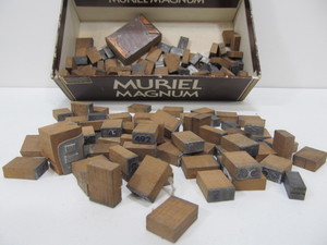 lot 156 image: Lot of Vintage Printing Typeset Letters Numbers & Symbols