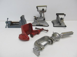 lot 177 image: Group of Smaller Vises & Clamps