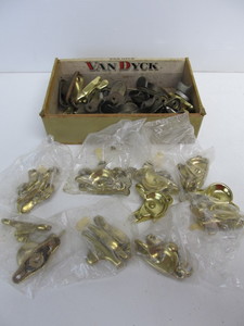 lot 182 image: Large Lot of Vintage & Newer Brass Window Hardware Locks