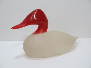lot 184 image: Awesome AcrylicLucite Artist Signed Duck Decoy 