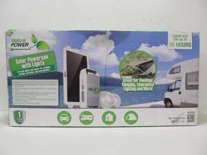 lot 254 image: Brand New NATURE POWER Solar Powerpak wLights