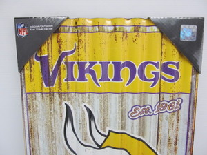lot 196 image: Brand New MN VIKINGS Corrugated Metal Display Sign