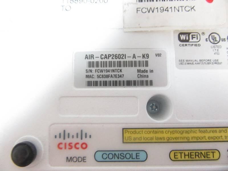 lot 91 image: Lot of 4 Cisco Wireless access points, air-cap-2602i-a-k9