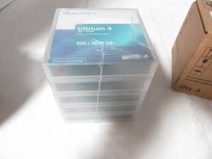 lot 23 image: New Quantum (box of 5) Ultrium 4 Data Catrtridges 8001600 GB