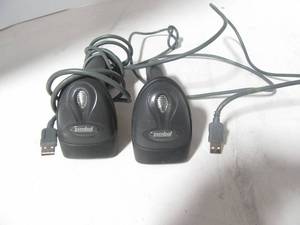 lot 36 image: Lot of 2 Symbol Bar Code Scanners wcables