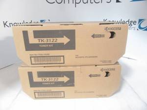 lot 74 image: Lot of 2 New KYOCERA TK-3122 Toner Kits