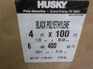 lot 303 image: Black Polyethylene 4 ft x 100 ft...