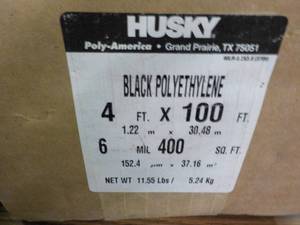 lot 304 image: Black Polyethylene 4 ft x 100 ft...