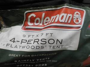 lot 313 image: Coleman 4 person 9 ft x 7 ft Tent...