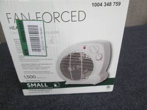 lot 10 image: 1500-Watt Electric Fan Forced Porta...