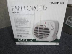 lot 55 image: 1500-Watt Electric Fan Forced Porta...