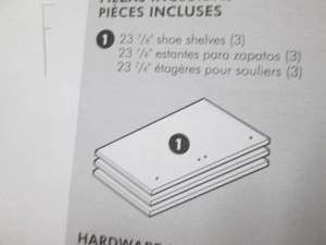 lot 86 image: 2- 3pk Shoe Shelves in White...