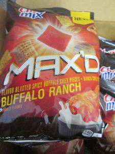 lot 169 image: Case of 8- 7.5 oz Bags Chex Mix Max...