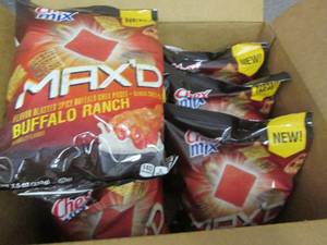 lot 170 image: Case of 8- 7.5 oz Bags Chex Mix Max...