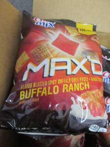 lot 175 image: Case of 8- 7.5 oz Bags Chex Mix Max...
