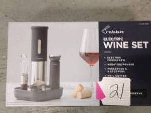 Rabbit Automatic Electric Corkscrew Wine Bottle Opener in good condition