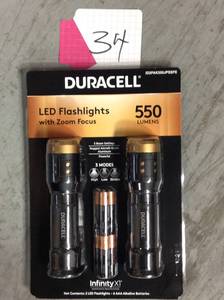 Duracell Duracell Infinity X1 550-Lumens LED Flashlight (2-Pack) not used