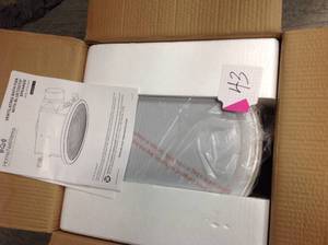 Home Netwerks Decorative White 100 CFM Bluetooth Stereo Speakers Bathroom Exhaust Fan with LED Light in good condition