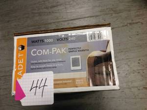 Com-Pak Plus Fan Heater 1000 Watts, 240 Volts, White in good condition