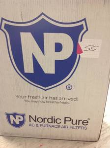NORDIC PURE AC & AIR FURNACE FILTER 14X25X1 not used