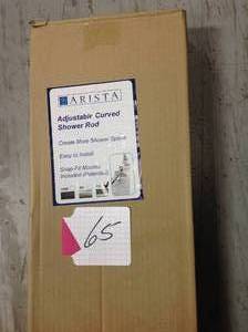 ARISTA 72 in. Stainless Steel Adjustable Curved Shower Rod in Chrome not used