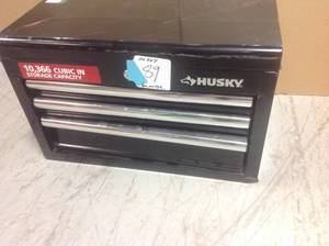 Husky 5-Drawer Tool Chest in Textured Black NO KEY PLEASE SEE PHOTO DAMAGE