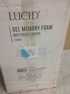 2 Inch Gel and Aloe Infused Memory Foam Topper - Cal King by Lucid Comfort Collection in good condition