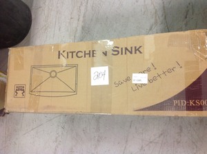 AKDY Handcrafted All-in-One Farmhouse Apron Front Stainless Steel 33 in. x 20 in. x 9 in. Single Bowl Kitchen Sink NOT USED