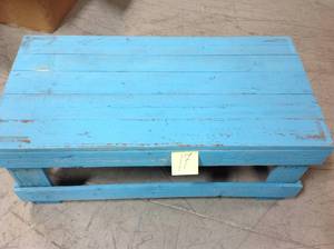 Reclaimed Barnwood Turquoise Coffee Table by Del Hutson Designs in good condition