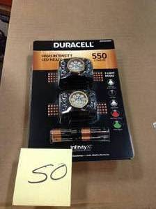 Duracell High Intensity LED 550 Lumen Headlamps - 2 Pack in good condition