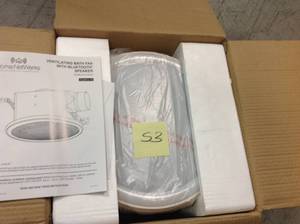 Home Netwerks White 100 CFM Bluetooth Stereo Speakers Bathroom Exhaust Fan in good condition