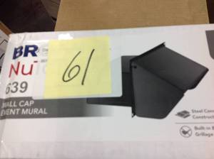 Broan 3-14 in. x 10 in. Steel Wall Cap in Black in good condition
