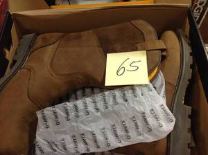 DeWalt Mens Waterproof Wellington Work Boots Steel Toe Bison Brown Size 9M not used