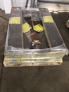 Pallet whit 18 cases of TrafficMASTER Dark Brown Hickory 7 mm T x 8-132 in. W x 47-58 in. L Laminate Flooring (23.91 sq. ft.case)