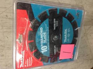 MAKITA B-69652 10 DIAMOND BLADE, SEGMENTED, DUAL PURPOSE NOT USED