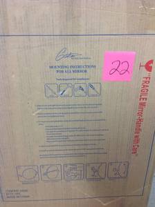Gatco Latitude II 27 in. x 23 in. Beveled Oval Single Mirror in Satin Nickel&nbspin good condition