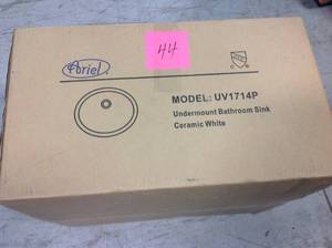 17-12 in. x 14-14 in. Oval Undermount Vitreous Glazed Ceramic Lavatory Vanity Bathroom Sink Pure White not used