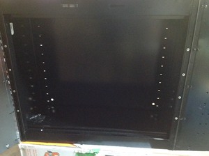Husky 26 in. H x 30 in. W x 13 in. D Steel Garage Wall Mounted Cabinet in Black whit small damage please review the pictures