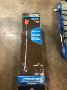 ECHO 58-Volt Lithium-Ion Brushless Cordless String Trimmer - 2.0 Ah Battery and Charger Included not used