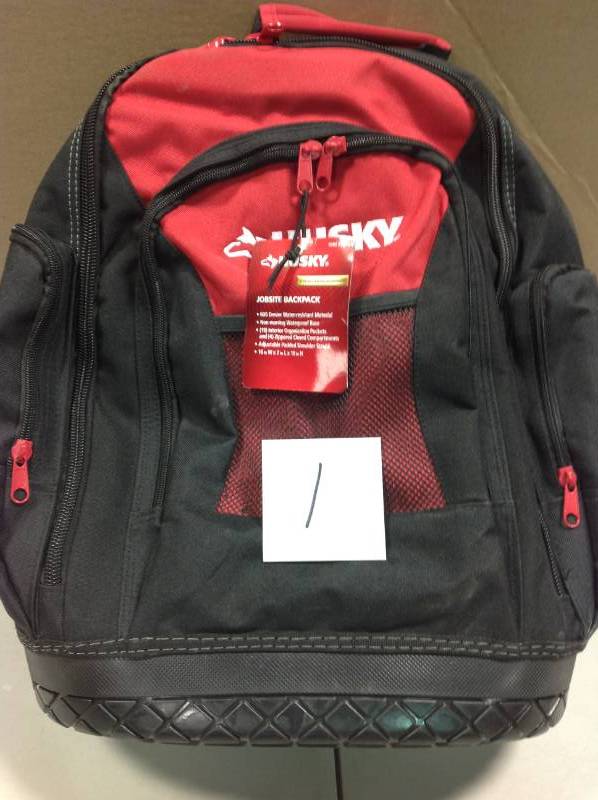 husky rubber bottom backpack