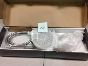 Glacier Bay 6-Spray Wall Bar Raincan Showerhead with 6-Spray Handshower in Brushed Nickel in good condition