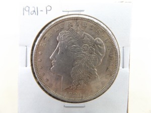 lot 114 image: 1921-P Morgan Silver Dollar