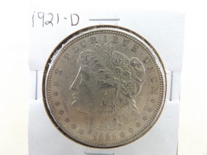lot 115 image: 1921-D Morgan Silver Dollar