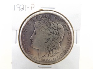 lot 117 image: 1921-P Morgan Silver Dollar