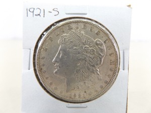 lot 119 image: 1921-S Morgan Silver Dollar