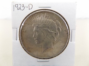 lot 127 image: 1923-D Peace Silver Dollar