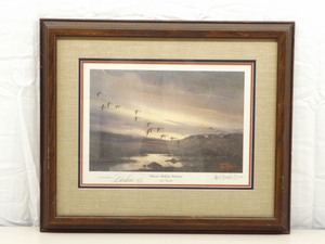 lot 18 image: RARE Framed and Matted&nbspPencil Signed Les Kouba, Personalized Prairie Pothole Pintails Pheasant Limited Edition Print