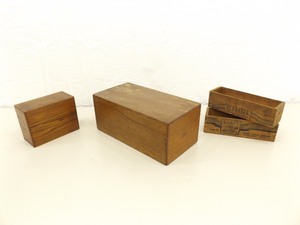 lot 22 image: Lot of 4 Vintage Wood Boxes