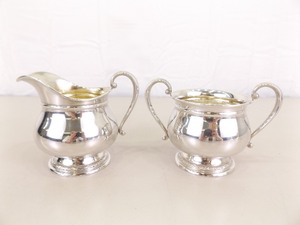 lot 25 image: .925 Sterling Silver&nbspPreludes International&nbspCream and Sugar Set